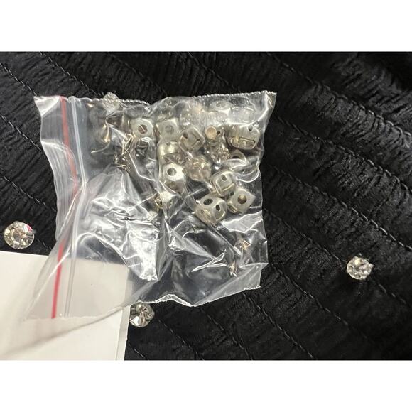 Retrofête Adara Dress Size Medium Black Mini embellished Sheath dress - Picture 14 of 14